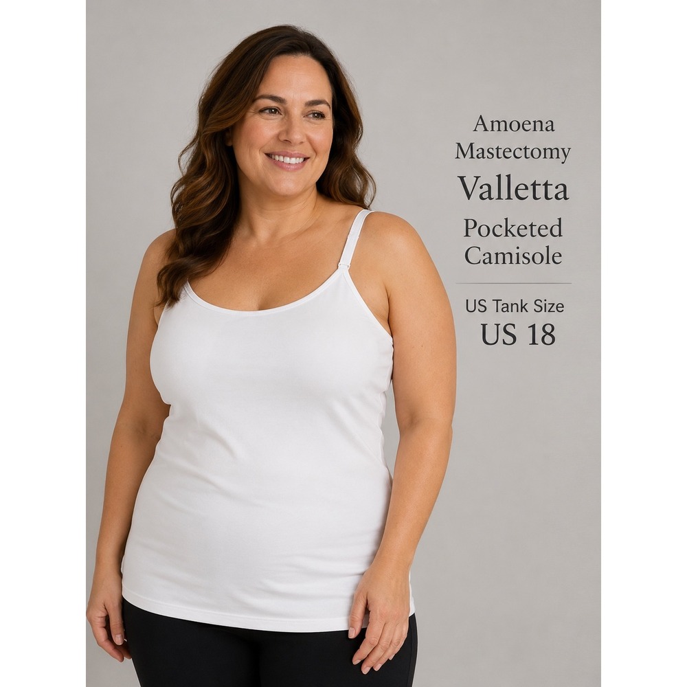 Amoena Mastectomy Valletta Pocketed Camisole US Tank Size US 18